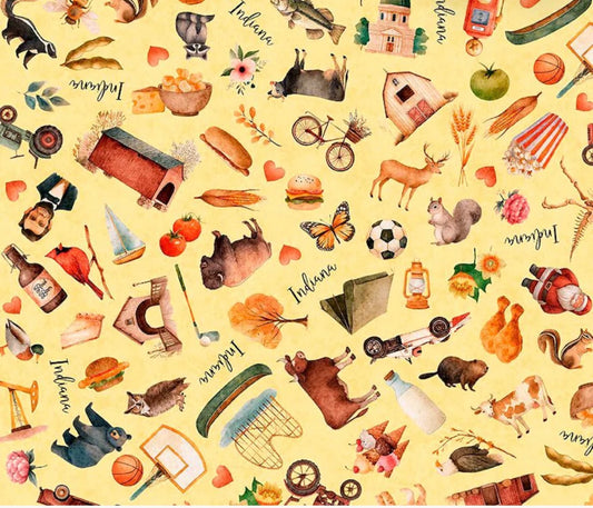 Indiana Shop Hop 2026 IN Icons Butter 2600-32024-S