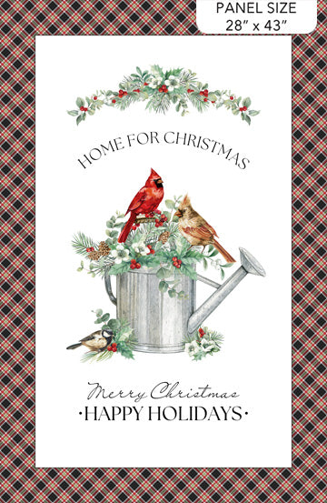 Home For Christmas Panel DP28920-10 White Multi