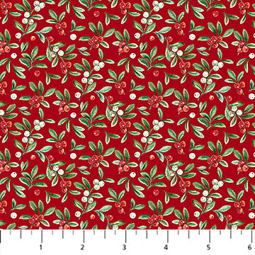 Home For Christmas Red Multi Mistletoe DP28931-24