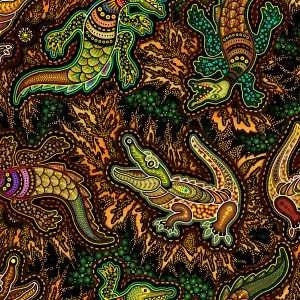 Oasis Fabrics Tjukurpa (pronounced “chook-orr-pa”) Land OA599211 Brown Crocs
