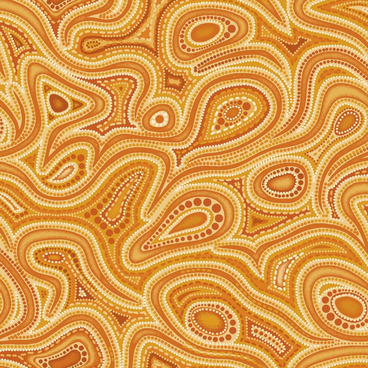 Oasis Fabrics Tjukurpa Land (pronounced “chook-orr-pa”) OA599251 Beige Tonal Swirls