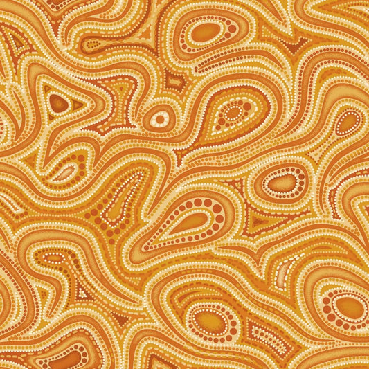 Oasis Fabrics Tjukurpa Land (pronounced “chook-orr-pa”) OA599251 Beige Tonal Swirls