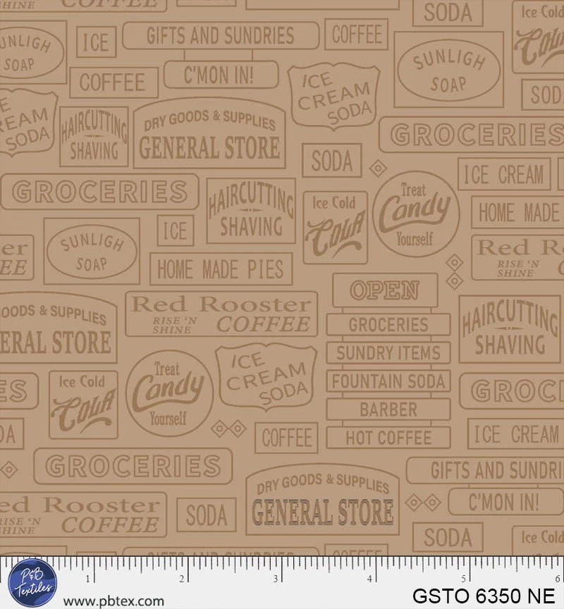P&B Textiles General Store Signage Linework GSTO 06350NE