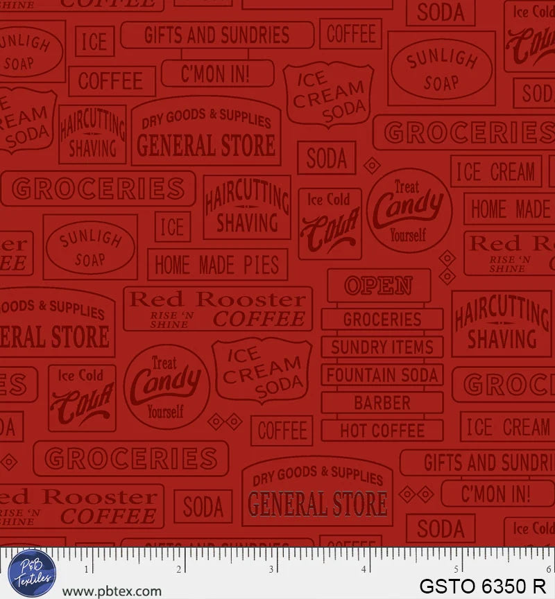 P&B Textiles General Store Signage Linework GSTO 06350R