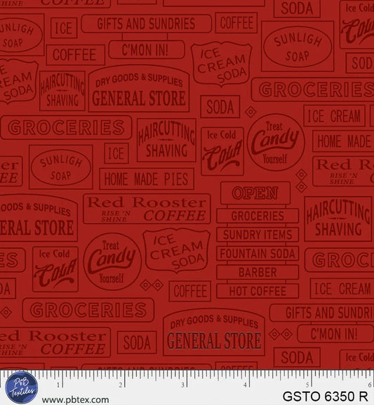 P&B Textiles General Store Signage Linework GSTO 06350R