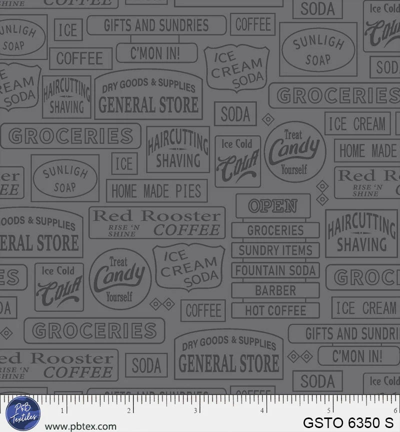 P&B Textiles General Store Signage Linework GSTO 06350S