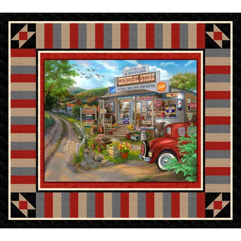 General Store Panel Quilt 57” x 51”