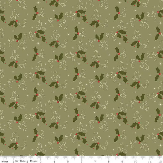 Christmas Greetings by Designer Sandy Gervais for Riley Blake Designs C17663 Spruce