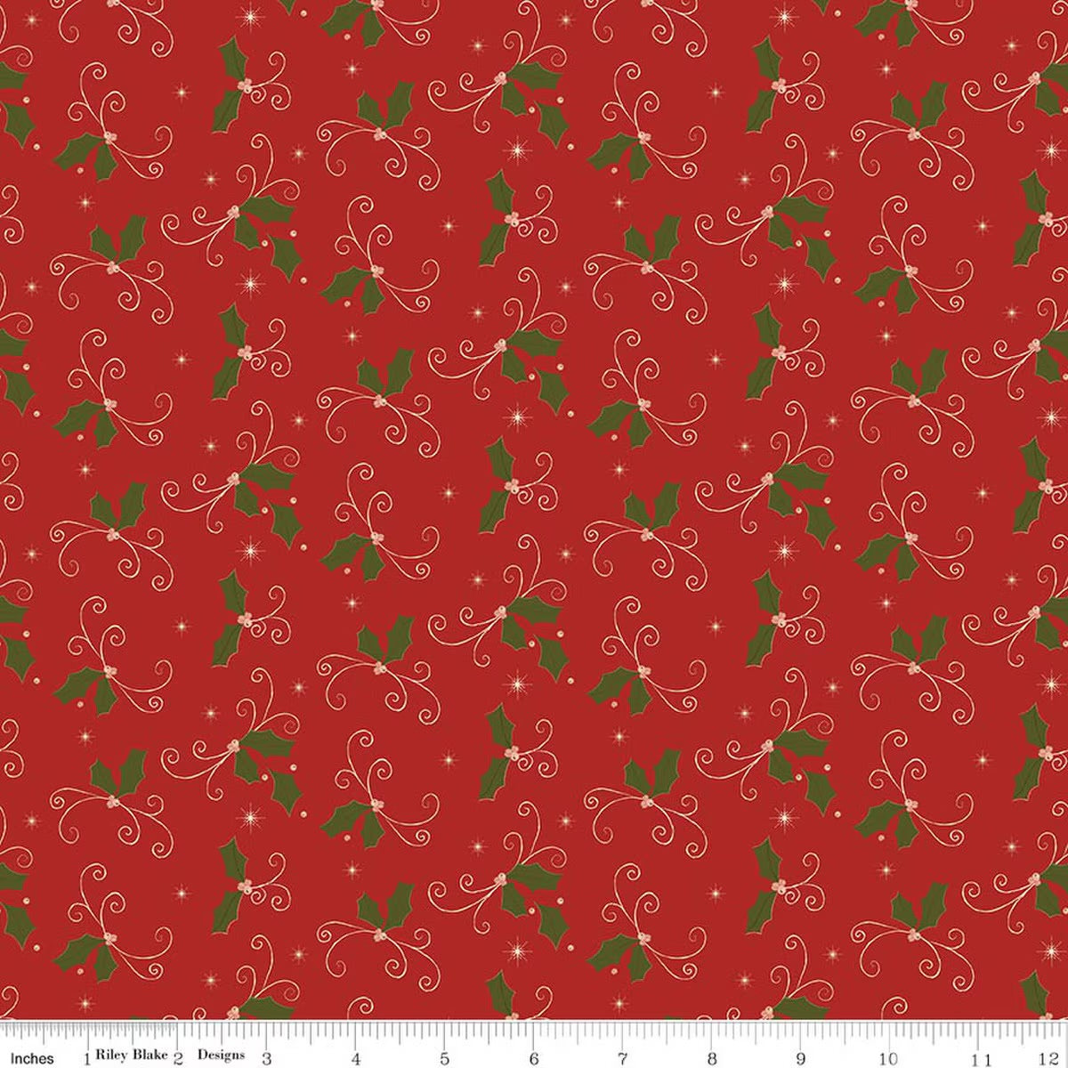 Christmas Greetings by Designer Sandy Gervais for Riley Blake Designs C17663 Red