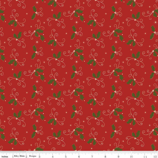 Christmas Greetings by Designer Sandy Gervais for Riley Blake Designs C17663 Red