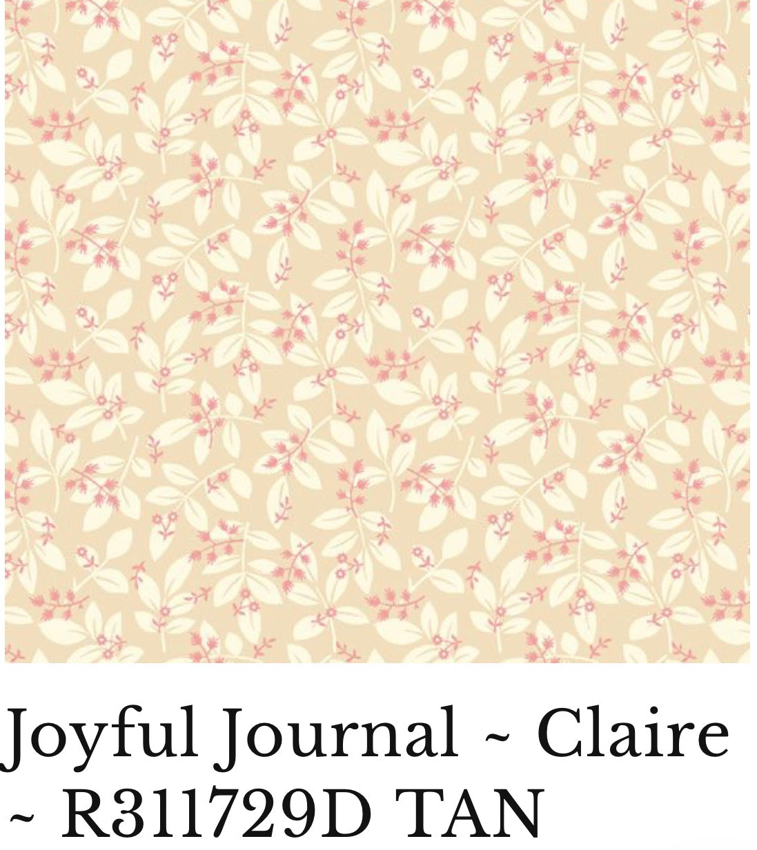 Joyful Journal - Claire by Sheryl Johnson for Marcus Fabrics R311729D Tan