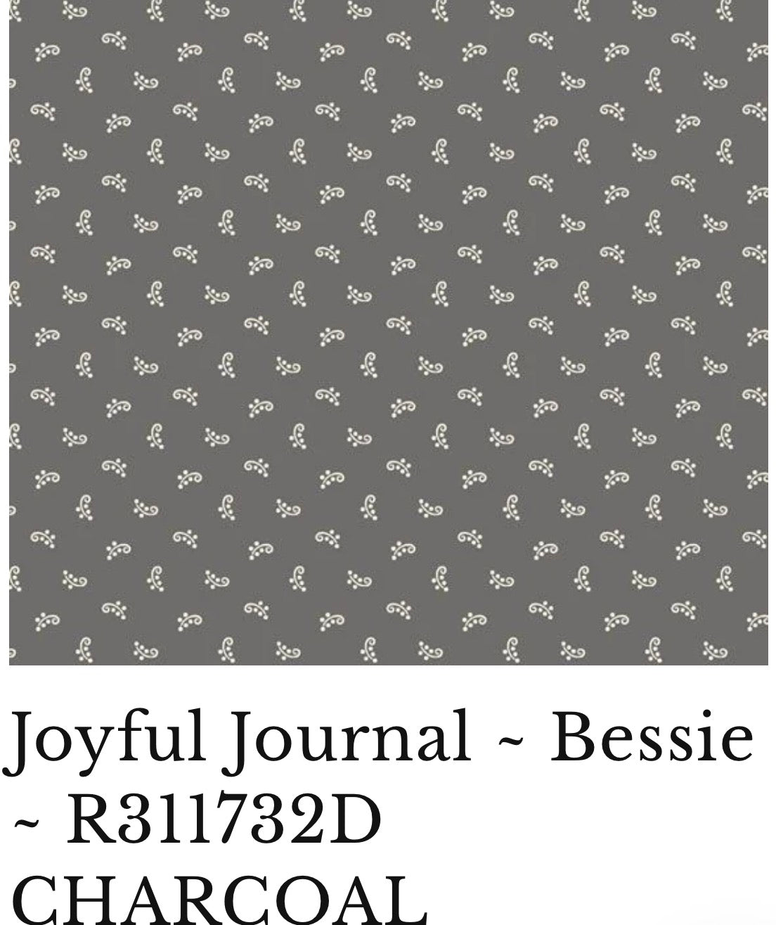 Joyful Journal - Bessie by Sheryl Johnson for Marcus Fabrics R311732D Charcoal