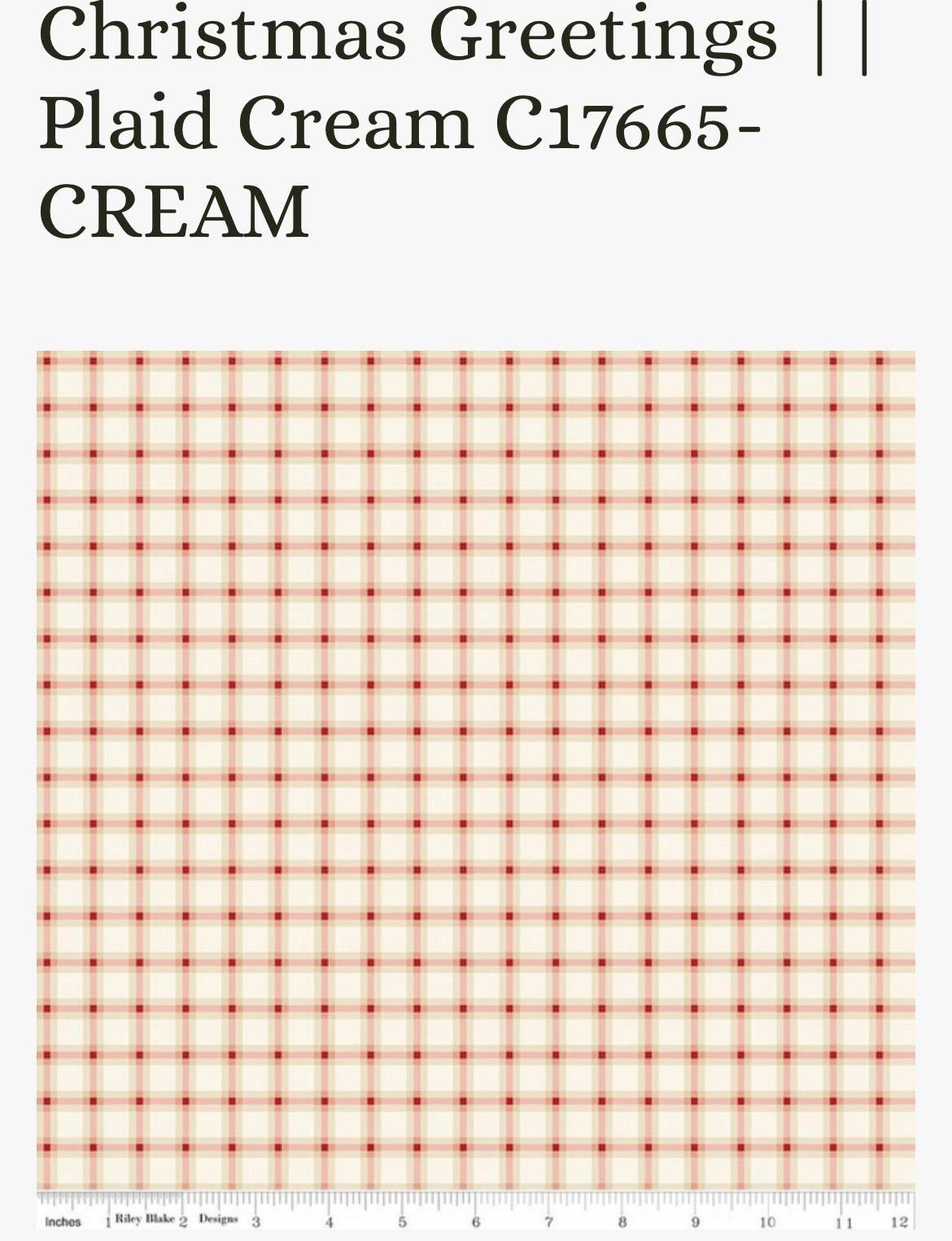 Christmas Greetings by Designer Sandy Gervais for Riley Blake Designs C17665 Cream