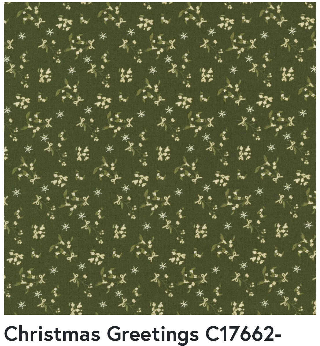 Christmas Greetings by Designer Sandy Gervais for Riley Blake Designs C17662 Green