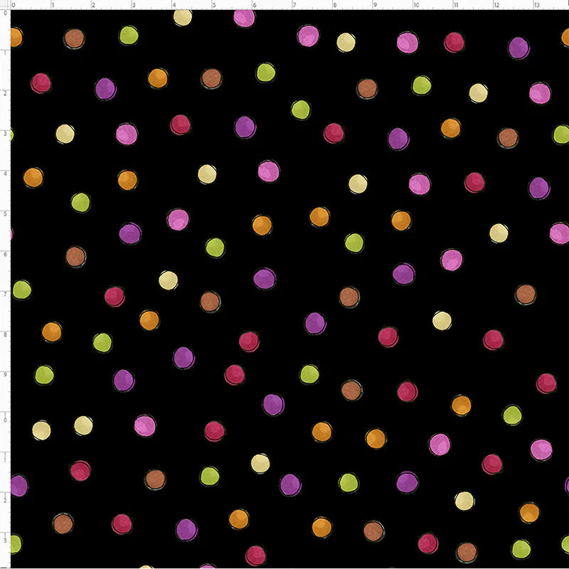 Loralie Designs Tea Dot Black 692-612