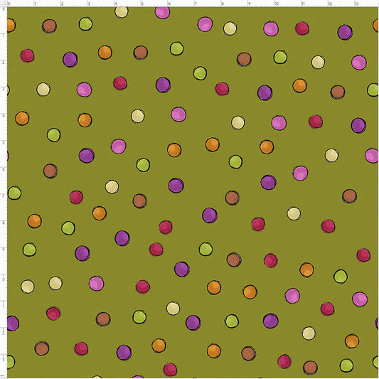 Loralie Designs Tea Dot Green 692-613