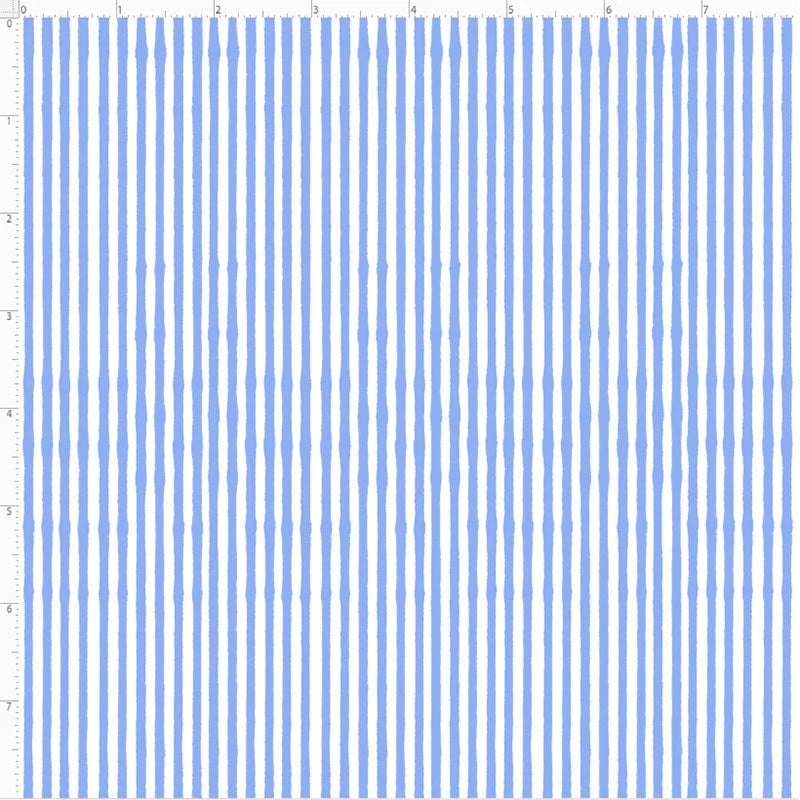 Loralie Designs Lazy Stripe Blue/White 692-517