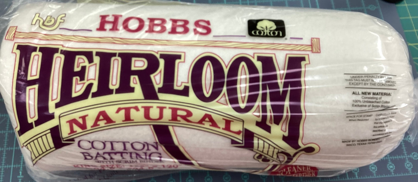 Hobbs Heirloom Natural Cotton Batting King