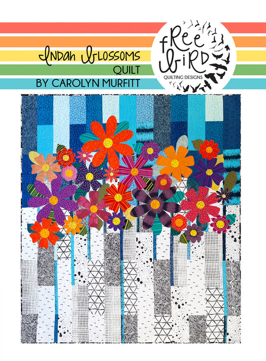 Indah Blossoms Quilt pattern by free bird Quilting Designs