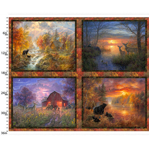 3 Wishes Whitetail Country 36” Panel 22205-PNL-CTN-D