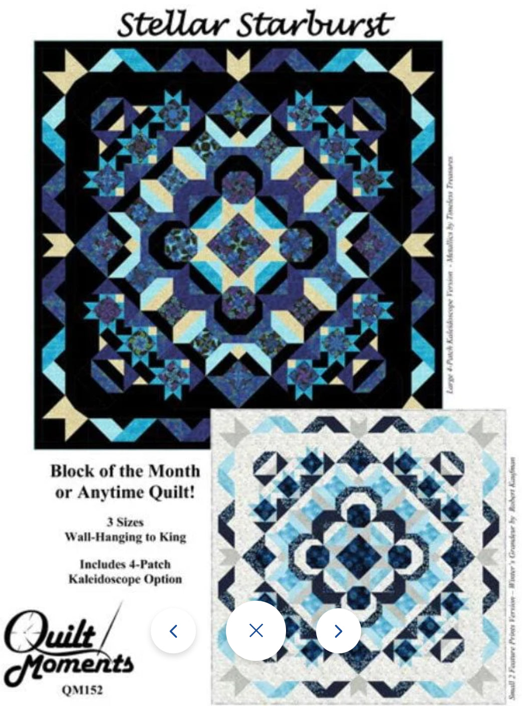 Stellar Starburst Pattern from Quilt Moments