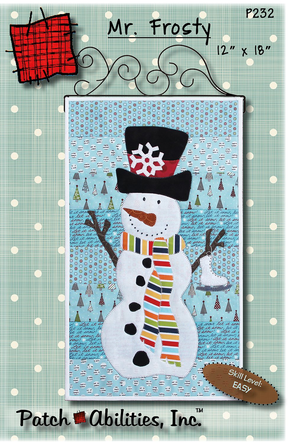 Mr. Frosty Pattern 12” x 18” by Patch Abilities #P232