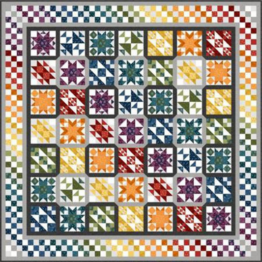 Rainbow Sampler Quilt Kit 93” x 93”