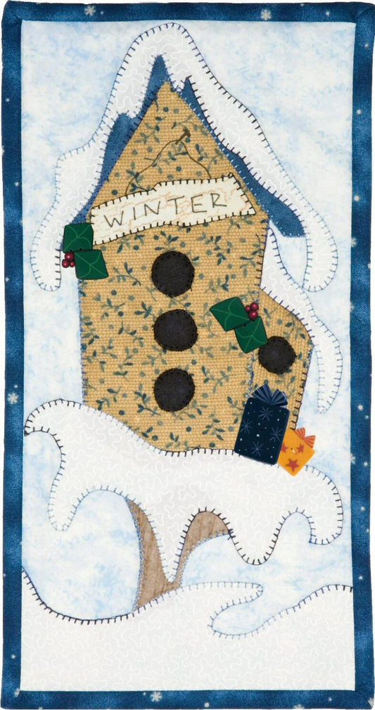 Winter Whimsy Birdhouse by Patch Abilities, Inc. 6" x 11 1/2”