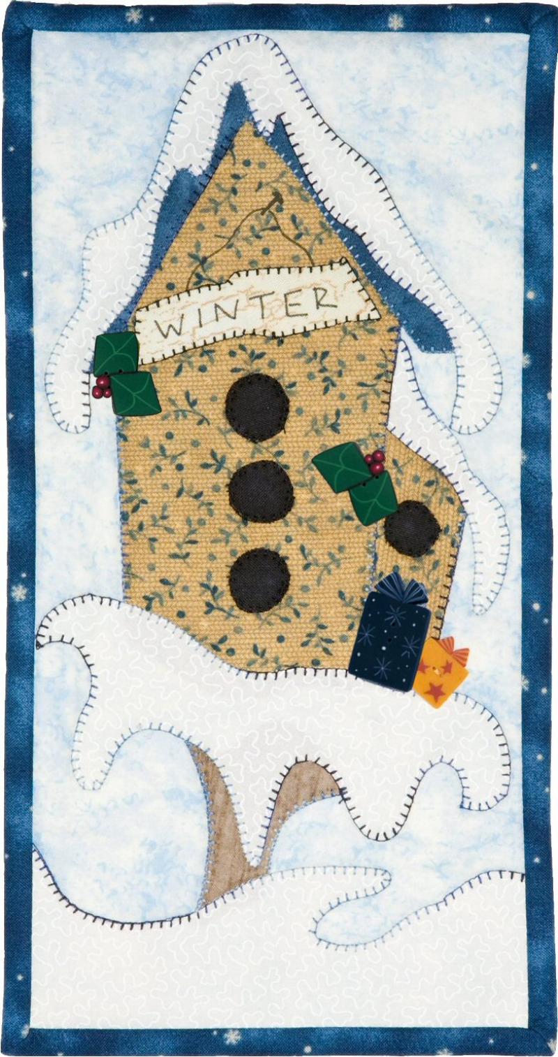 Patch Abilities, Inc. Winter Whimsy Birdhouse MM14 with Button Pack