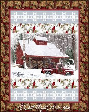 Cabin in the Forest Pattern Quilt Kit 54" x 68"