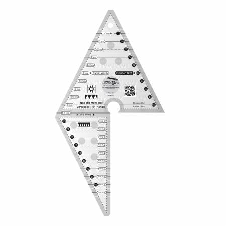 Creative Grids Ruler 2 Peaks in 1 - 6” Triangle