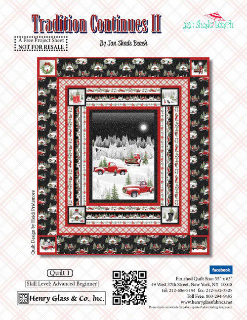 Tradition Continues II Quilt Kit 55” x 63”