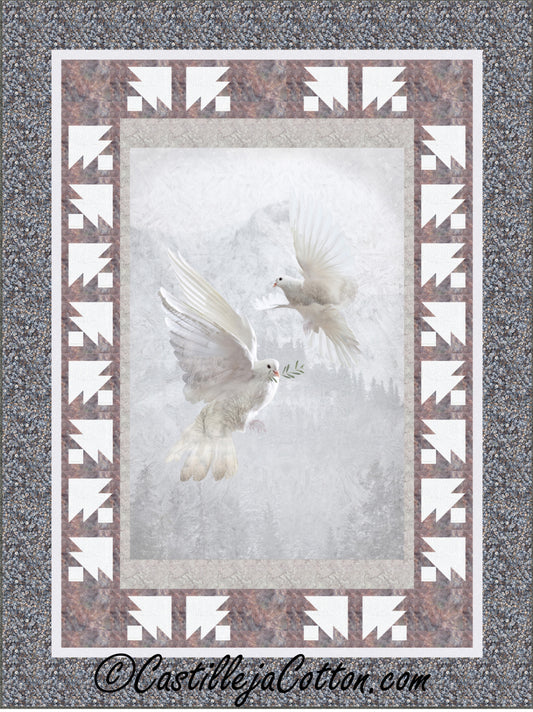Pair of Doves Quilt Kit 54” x 72”