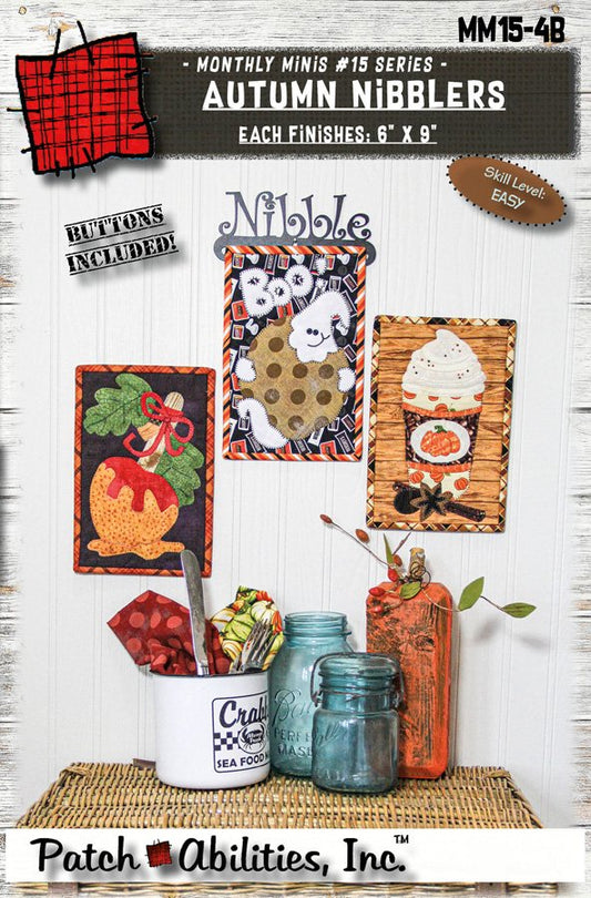 Patch Abilities Inc. Autumn Nibblers 6” x 9” MM15-4B with button pack
