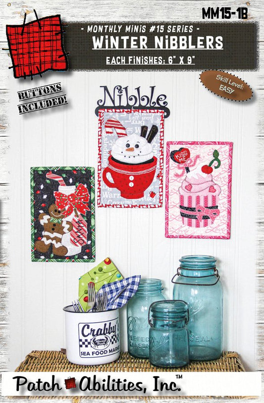 Patch Abilities, Inc. Winter Nibblers Pattern With Button Pack 6” x 9” MM15-1B