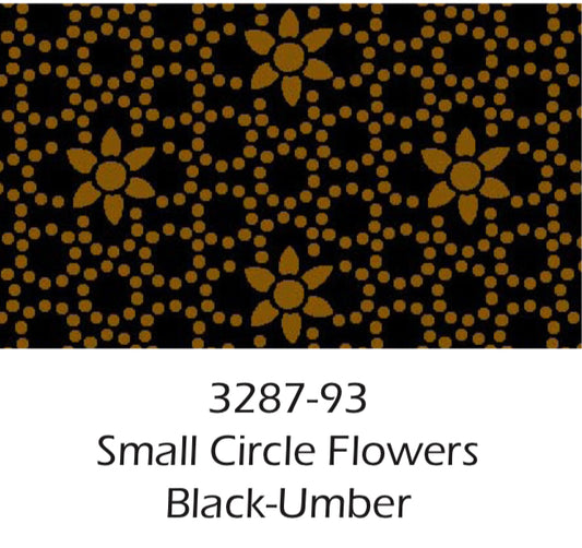Oak and Maple by Janet Rae Nesbitt Pattern: 3287, Color: 93 Small Circle Flowers Black-Umber