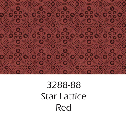 Oak and Maple by Janet Rae Nesbitt Pattern: 3288, Color: 88 Star Lattice Red