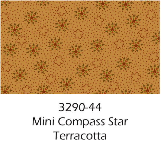 Oak and Maple by Jane5 Rae Nesbitt Pattern: 3290, Color: 44 Mini Compass Star Terracotta