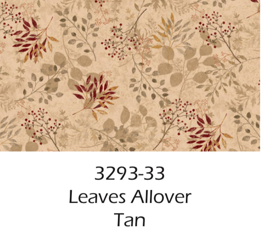 Oak and Maple by Janet Rae Nesbitt Pattern: 3293, Color: 33 Leaves Allover Tan