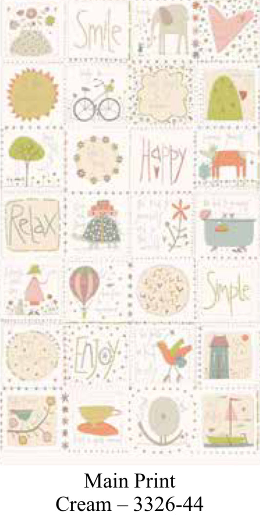 Simply Be Panel by Anni Downs Pattern: 3326, Color: 44 Cream