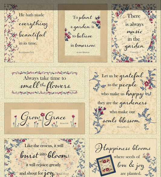 Victory Garden Panel by Wing and a Prayer Designs for Timeless Treasures