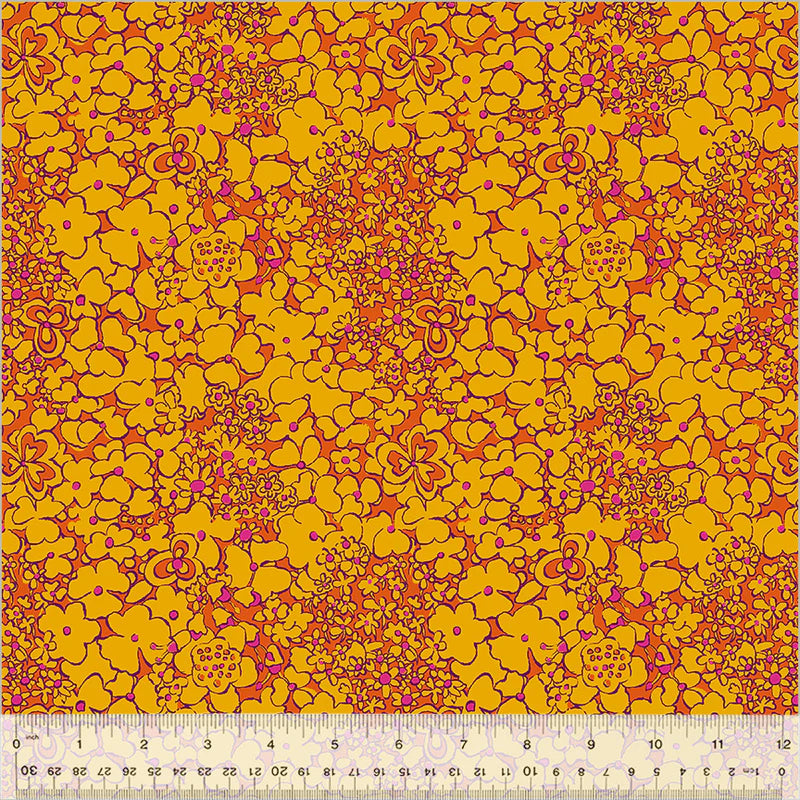 Botanica by Sally Kelly for Windham Fabrics 54016-11 Tangerine