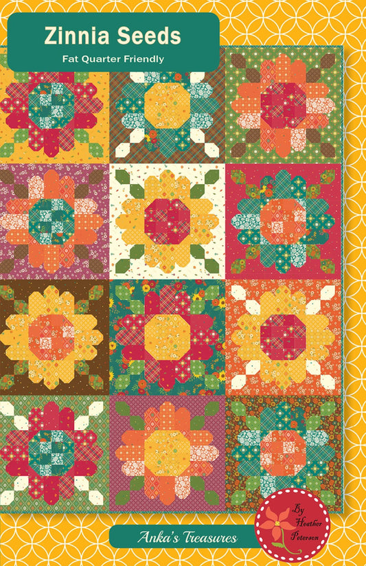 Zinnia Seeds Quilt Kit Featuring Lori Holt Fabrics 76” x 95”