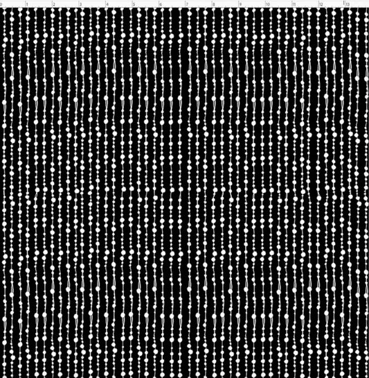 Loralie Designs Beaded Curtain Black/White 692-629