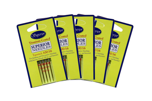 Superior Topstitch Machine Needle Size 100/16 (5 ct)