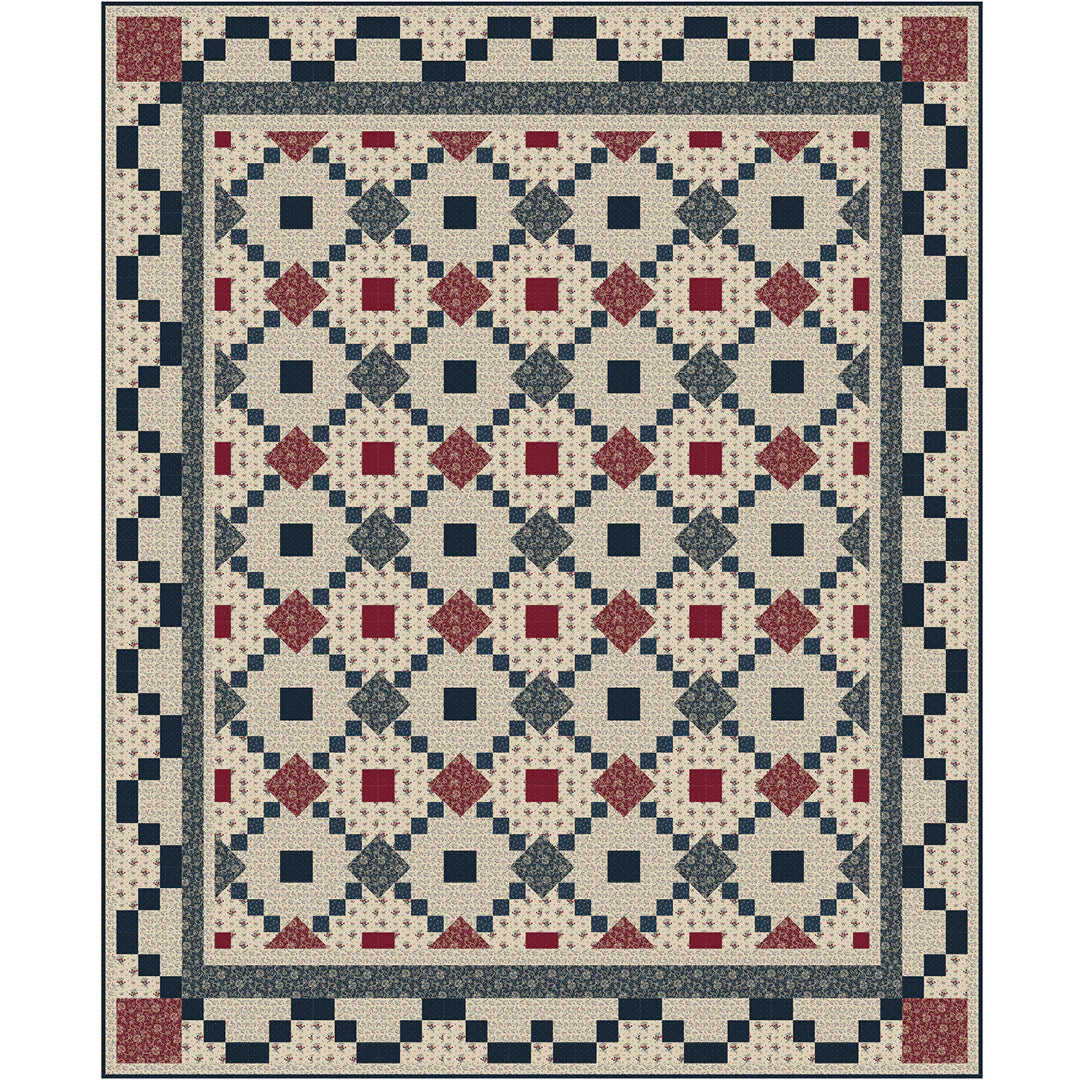 Allegiance Flower Quilt Kit (Blue)