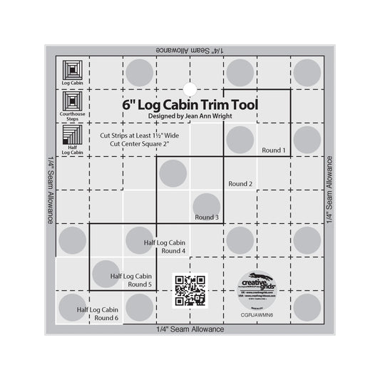 Creative Grids Ruler 6” Log Cabin Trim Tool