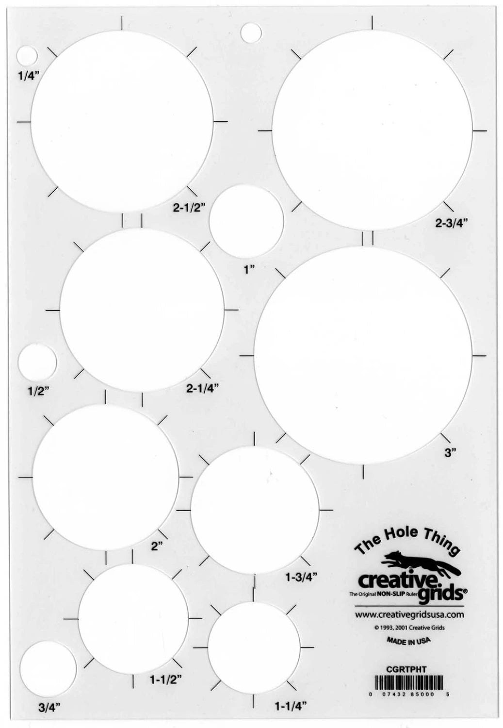 Creative Grids Ruler The Hole Thing (CGRTPHT)
