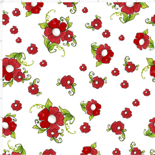 Loralie Designs Daisy Red White/Red 692-679