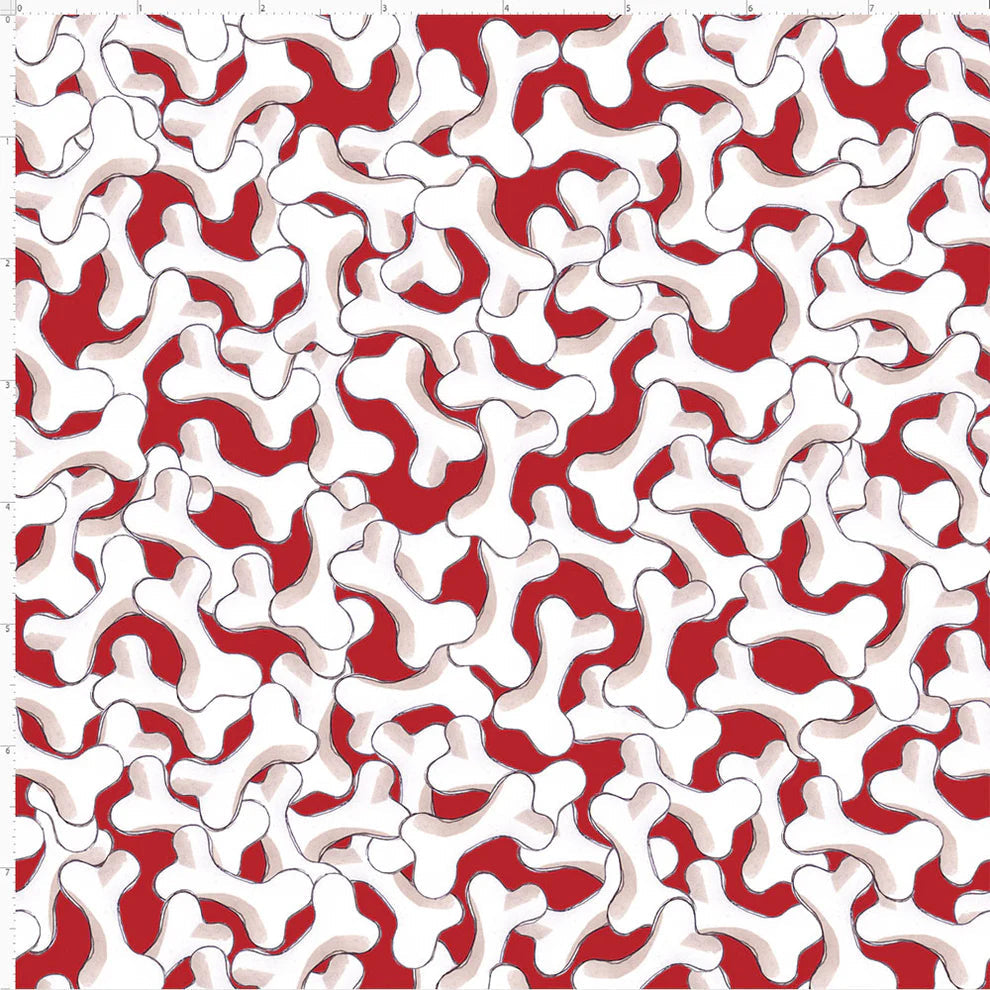 Loralie Designs Bonepile Red/White 692-682